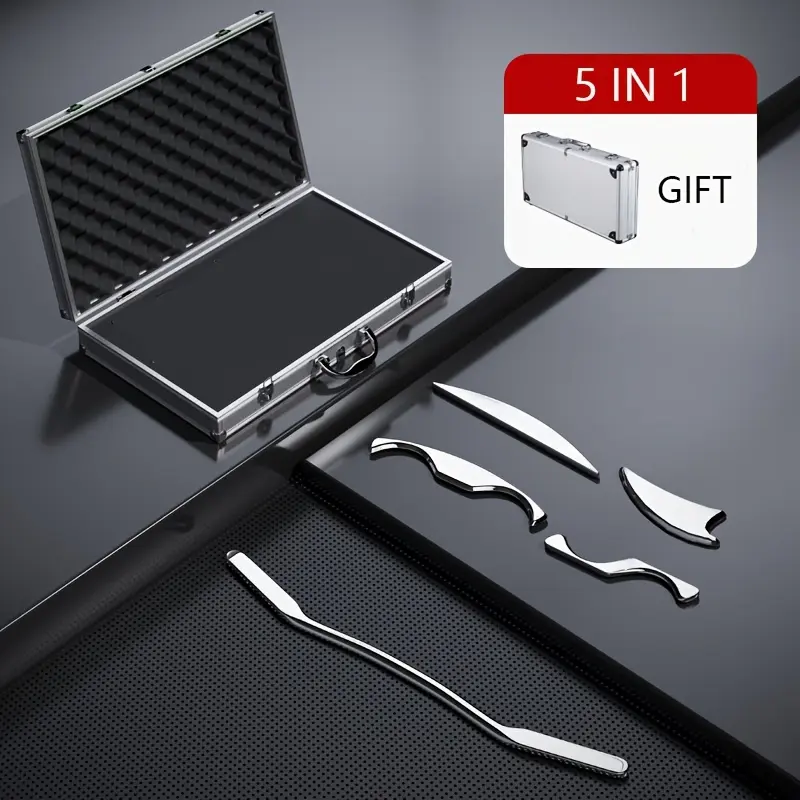 5 In 1 Stainless Steel Muscle Scraper Tools Set,Scraping Massage Tools,Deep Muscle Massage Tool & Chinese GuaSha Massage Scraper Tool,IASTM Tools,Guasha Tool For Body