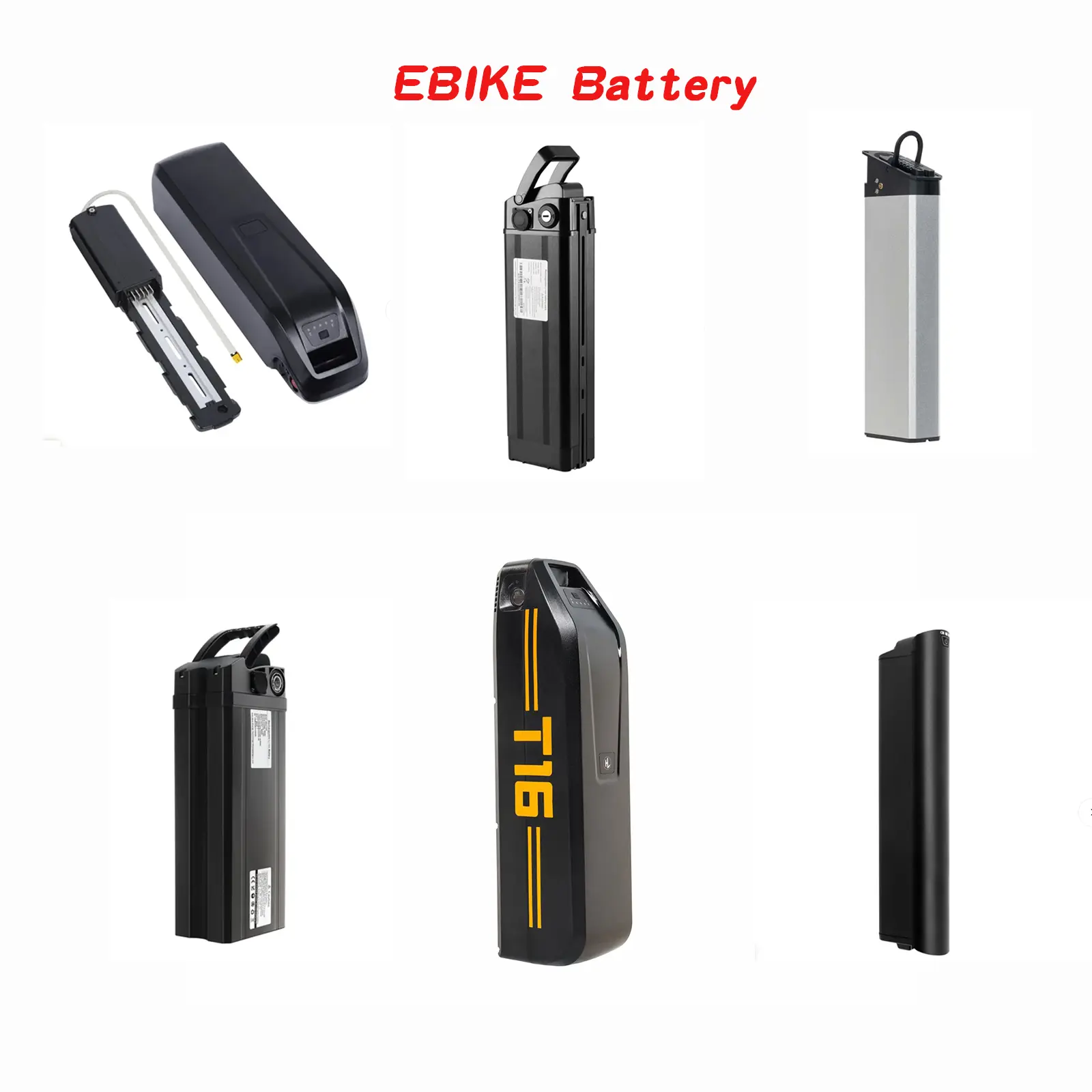 E-BIKE Home Accessories Parts Kit – Battery Power Supply, Front & Rear Lights, Charger, Tires, LCD Display, Brake Calipers, Pedals, Handlebars, Wheel Hub & Ignition Key