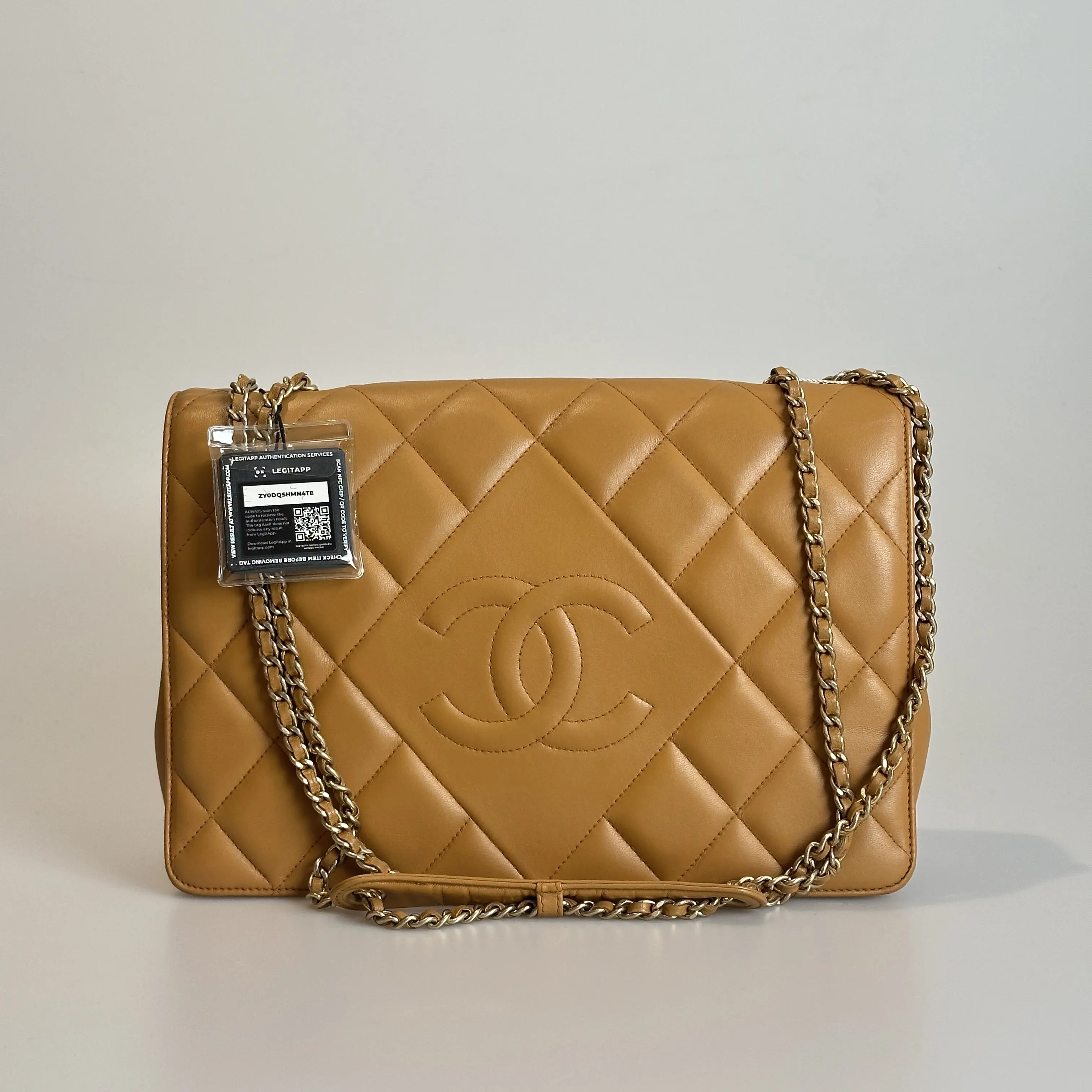 Pre-owned CHANEL Lambskin Shoulder Bag Classic Single Flap Caramel Quilted Diamond Pattern 66805250