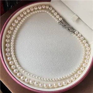 Double Layer Twin Natural Pearl Clavicle Beaded Necklace Multiple Ways to Wear Necklace
