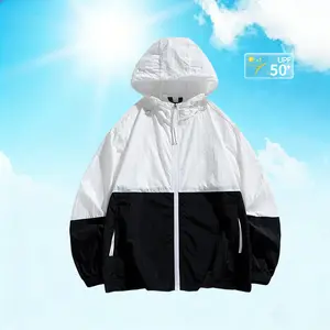 New Summer Men’s UPF 50+ Sun-Protective Hooded Jacket — Lightweight windproof full-zip jacket with multiple pockets, casual outdoor street-style sunwear