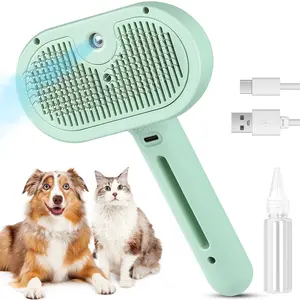 3 in 1 Cat & Dog Steam Brush, Pet Spray Hair Removal Comb for Shedding & Grooming, Water Brush for Cats Dogs Small Animals Long Short Haired