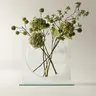 Z Gallerie Futuristic Modern Smooth Glass Ellipse Vase - 24in W x 20in H, Decorative Accent Vase, Abstract-Shaped, Artistic Design, Home Goods, Living Room Decor, Dining Table Centerpiece, Decorative Accent Vases,home decor