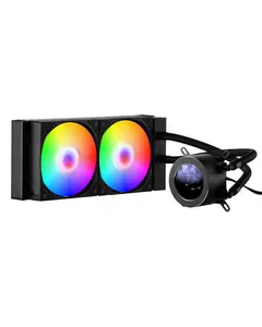 All In One CPU Liquid Cooler AIO Water Cooler With ARGB Lighting, 120mm PWM Fans, Quiet High Performance Cooling, Easy Installation, Durable Copper Cold Plate, PWM Fan Control, Wide Compatibility Intel And AMD Platforms