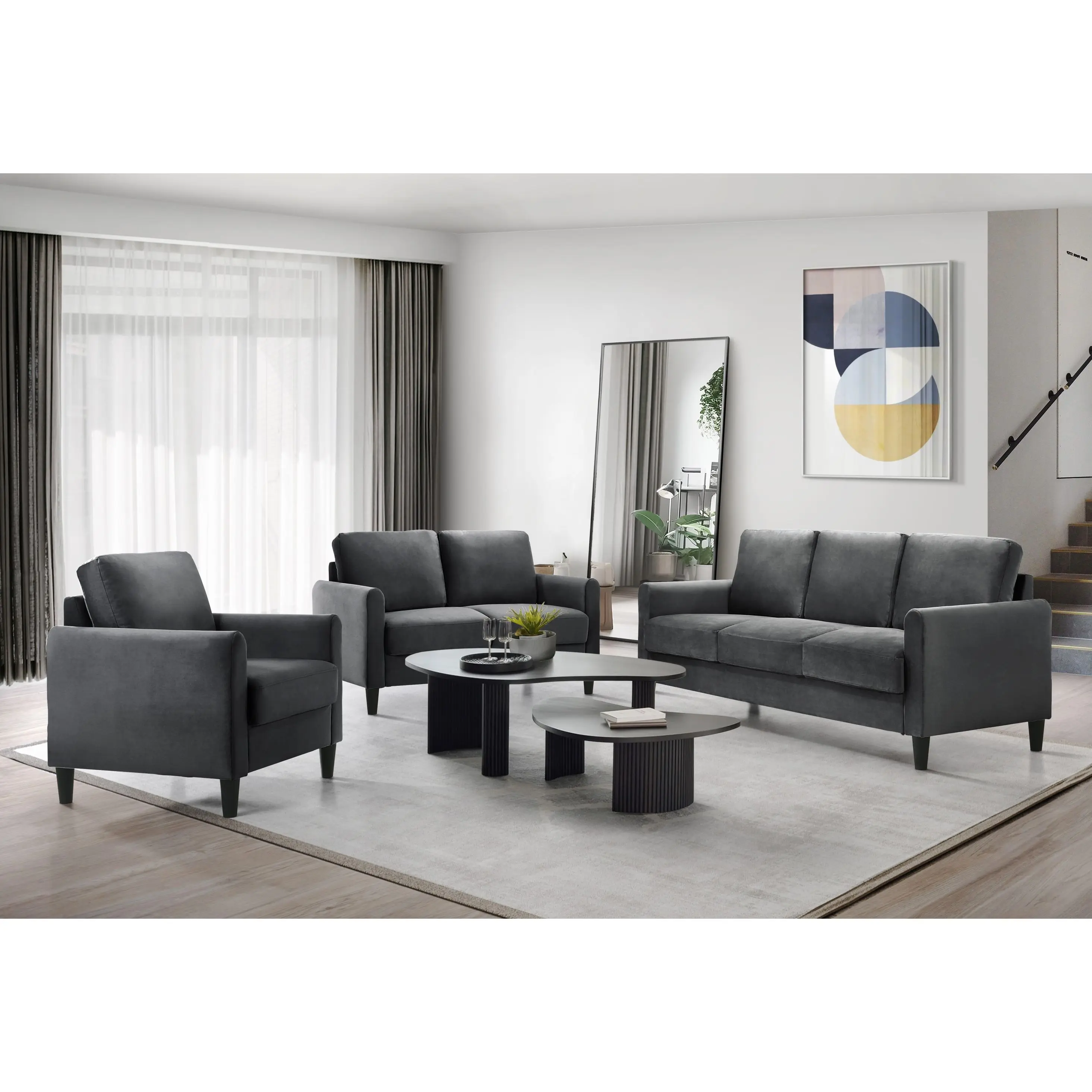 Favorer Airell Velvet Arm Chair, Loveseat, Sofa Favorer Airell Velvet Arm Chair, Loveseat, Sofa
