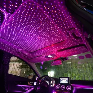 Car Interior Star Projector Light, USB Car Interior Star Projector Light, Decorative Light for Car, Home, Party, Festival, Car Interior Decorative Lighting, Star Projector Headliner, Car Atmosphere Lamp, Car Lighting Accessories