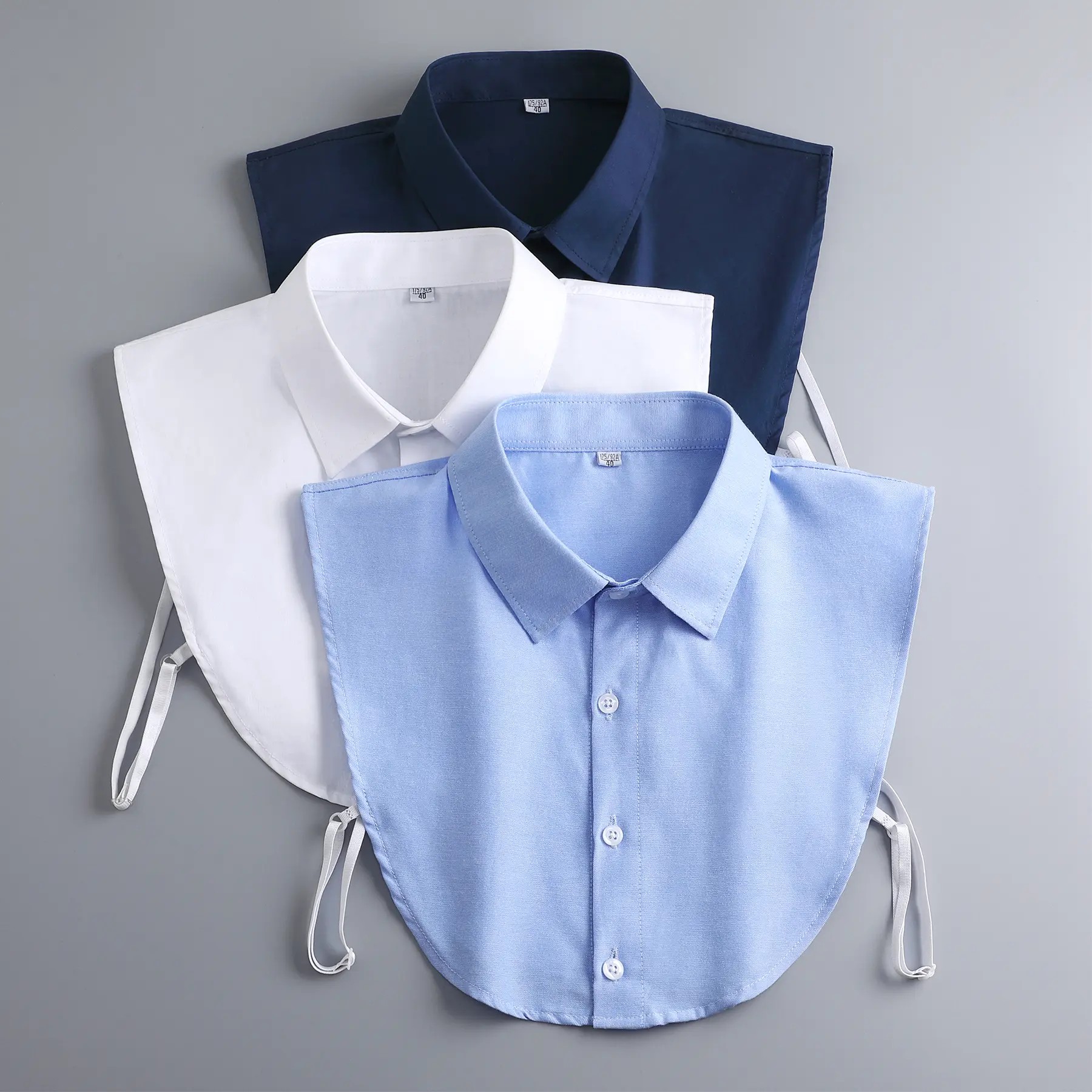 Unisex Detachable Faux Half-Shirt Dickey Collar - Breathable Cotton, Adjustable Fit, Lightweight, Classic Twist Design, for Party-Office Use, M/2XL/3XL Sizes, Ideal for Birthday-Anniversary Occasions