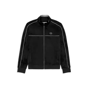 Lioni Velour Track Jacket- Black Beauty