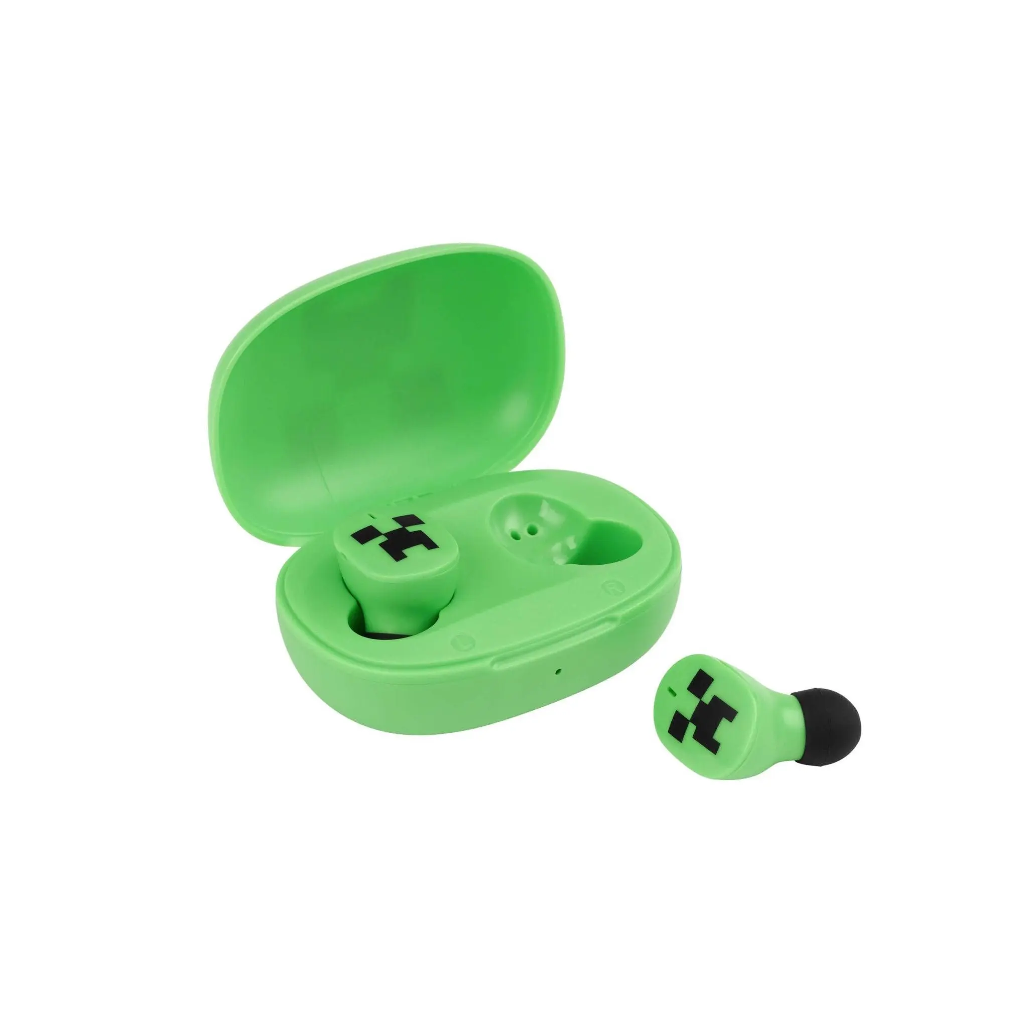 Minecraft True Wireless Bluetooth Earbuds with Charging Case, Stereo Audio Electronic Device, Wireless Headphone, Chargeable