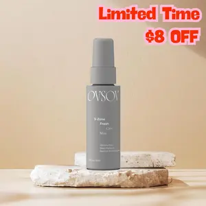 OVSOV V-Zone Fresh Care Mist Sprays 50ml Hyaluronic Acid pH Balanced Anti-Bacterial & Anti-Inflammatory Gentle Feminine Hygiene Products