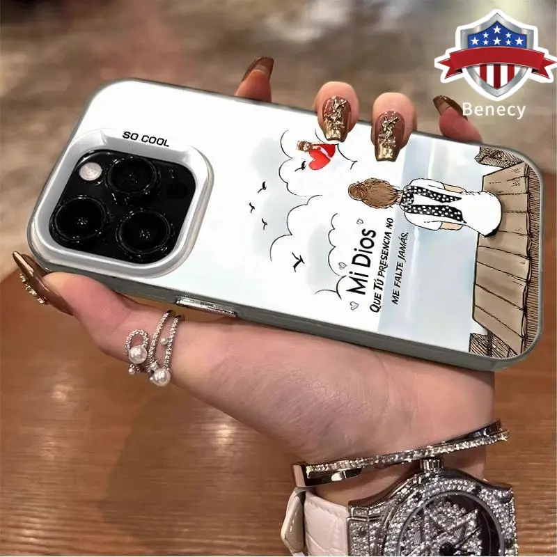Heavenly Hope Pattern Soft Silicone Phone Case for iPhone 17,16 Pro Max,15 Plus,14,13,12,11,Air,XR,XS - Durable, Shockproof, Non-Slip, Military-Grade Protection, Comfy to Hold, Screen+Cam Buffer Slim Cover, Soft Silicone, Comfy To Hold