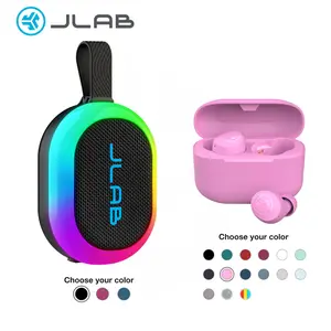 [Your Choice Bundle] JLab GO POP+ True Wireless Earbuds + Pop Party Speaker Bundle | 35Hr Playtime IPX4 IP55 RGB LabSync Bluetooth Stereo Pairing summerwins