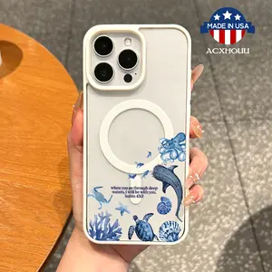 Premium Magnetic Case for iPhone11/12/13/14/15/16/promax scripture whale shark MagSafe Ready,Anti-Fall,Ultra-Thin Design|Perfect for Everyday Use