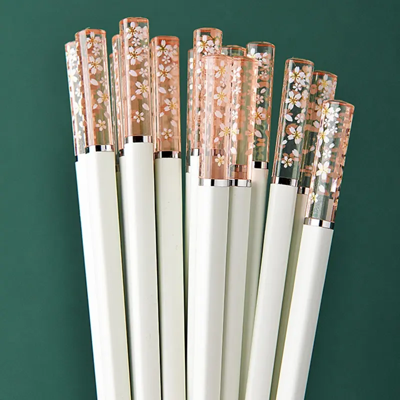 1/5/10pairs of Sakura Pattern Chopsticks Utensils Kitchenware