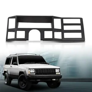 Fit For 84-1996 Jeep Cherokee XJ Comanche Dash Radio Bezel Instrument Trim Black