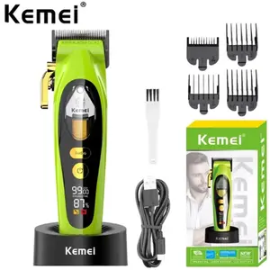 Kemei 2035 Professional Hair Clipper, Wireless Trimmer with Magnetic Motor, 9000 Rpm Men's Haircut Machine, Reliable Grooming Tool, Rechargeable Clippers