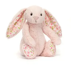 Jellycat Adorable Strawberry Floral Bunny Plush – Extra Soft Stuffed Animal, Cute Gift for Kids, Girlfriends, Birthdays, Valentine’s, Easter & Cozy Bedtime Cuddles