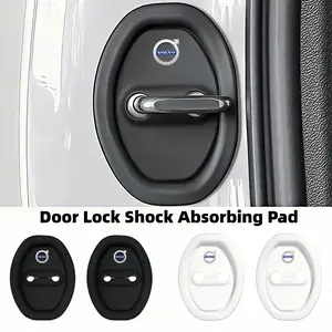 4 Piece Car Door Lock Protector Set, Elastic Shock Absorber Pad, Silent Buffer Padding, Suitable for Volvo Models, Automotive Accessories