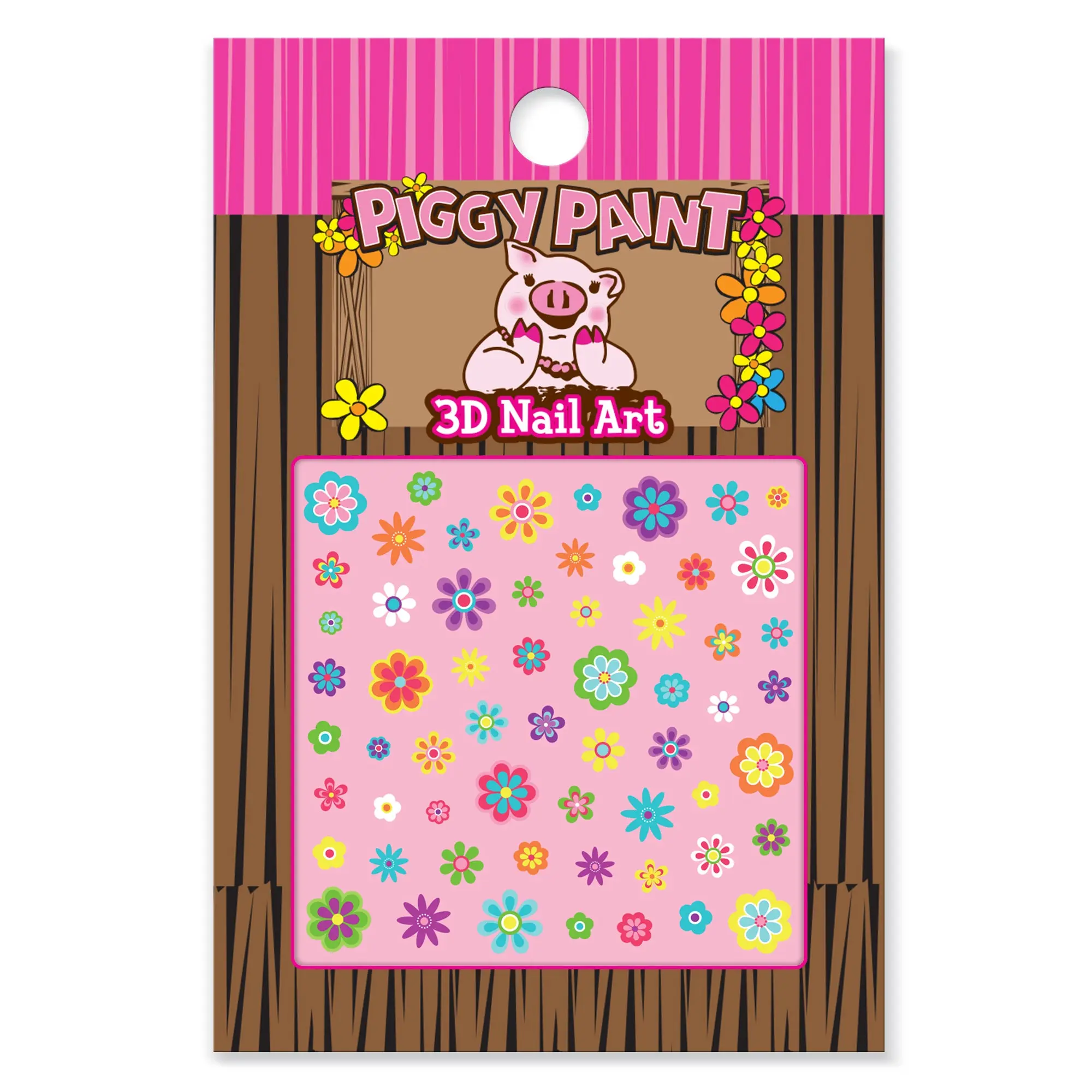 Piggy Paint 3D Flower Nail Art Stickers for Kids Creative Fun Manicure