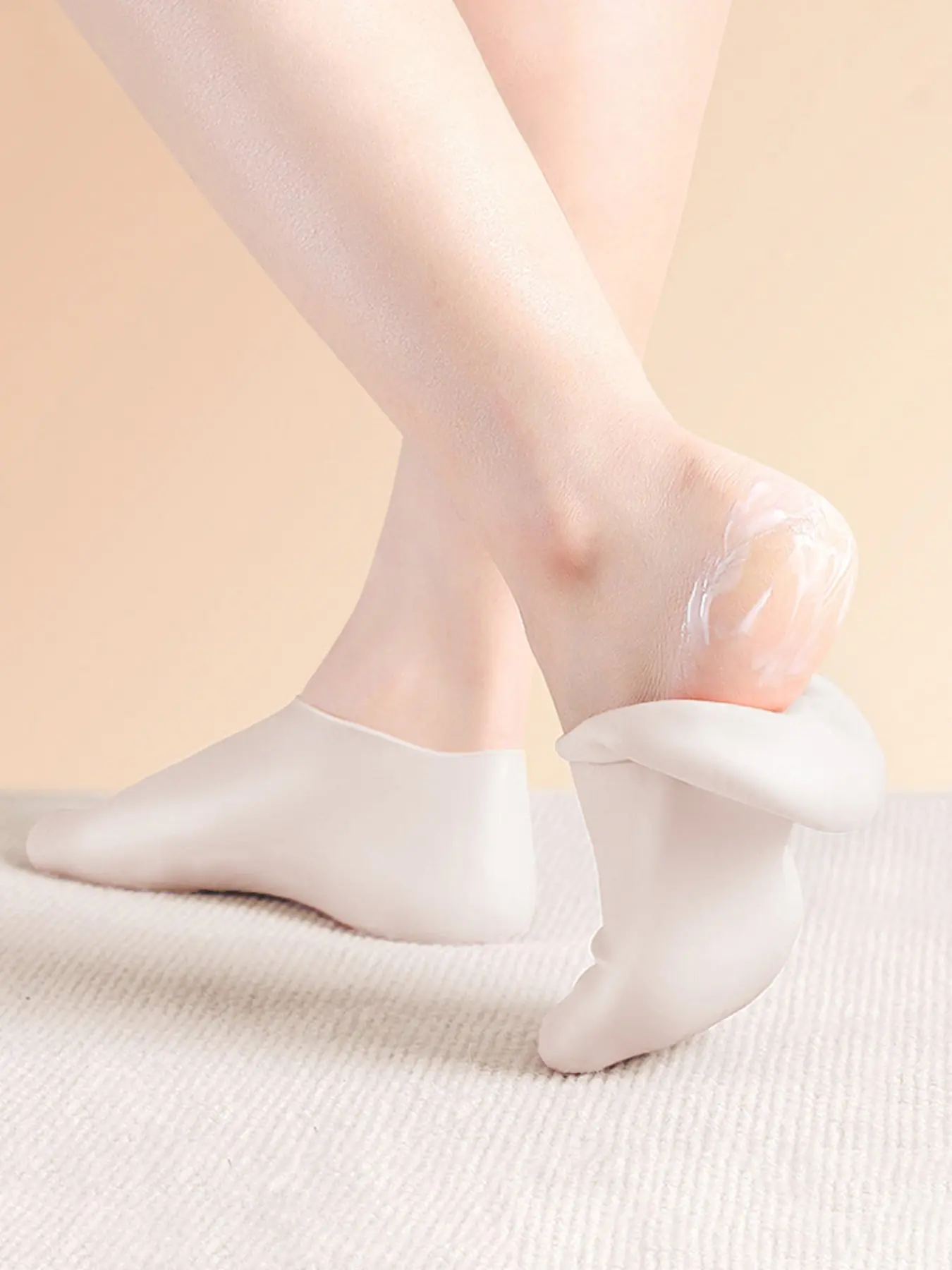 Silicone Moisturizing Socks, Reusable Aloe Vera Socks, Overnight Spa Socks, Anti-Slip Gel High Heel Socks, Intensive Foot Care for Dry Skin