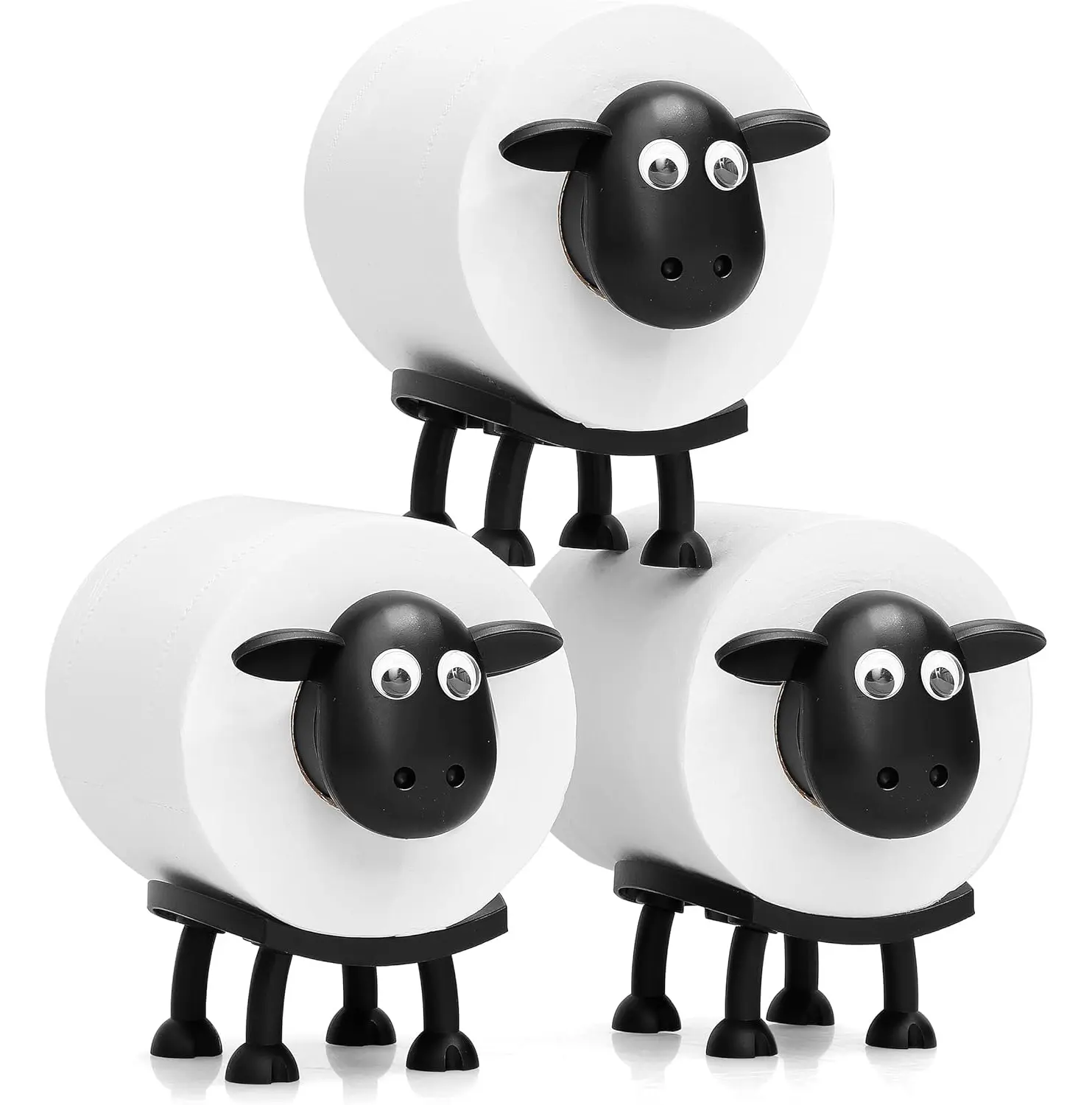 3Pcs Interesting Sheep Tissue Holder, Household Necessities in 2026, 3D Printed Toilet Roll Holder kitchen towel holder