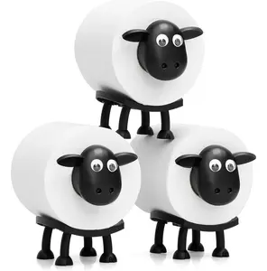 3Pcs Interesting Sheep Tissue Holder, Household Necessities in 2026, 3D Printed Toilet Roll Holder kitchen towel holder