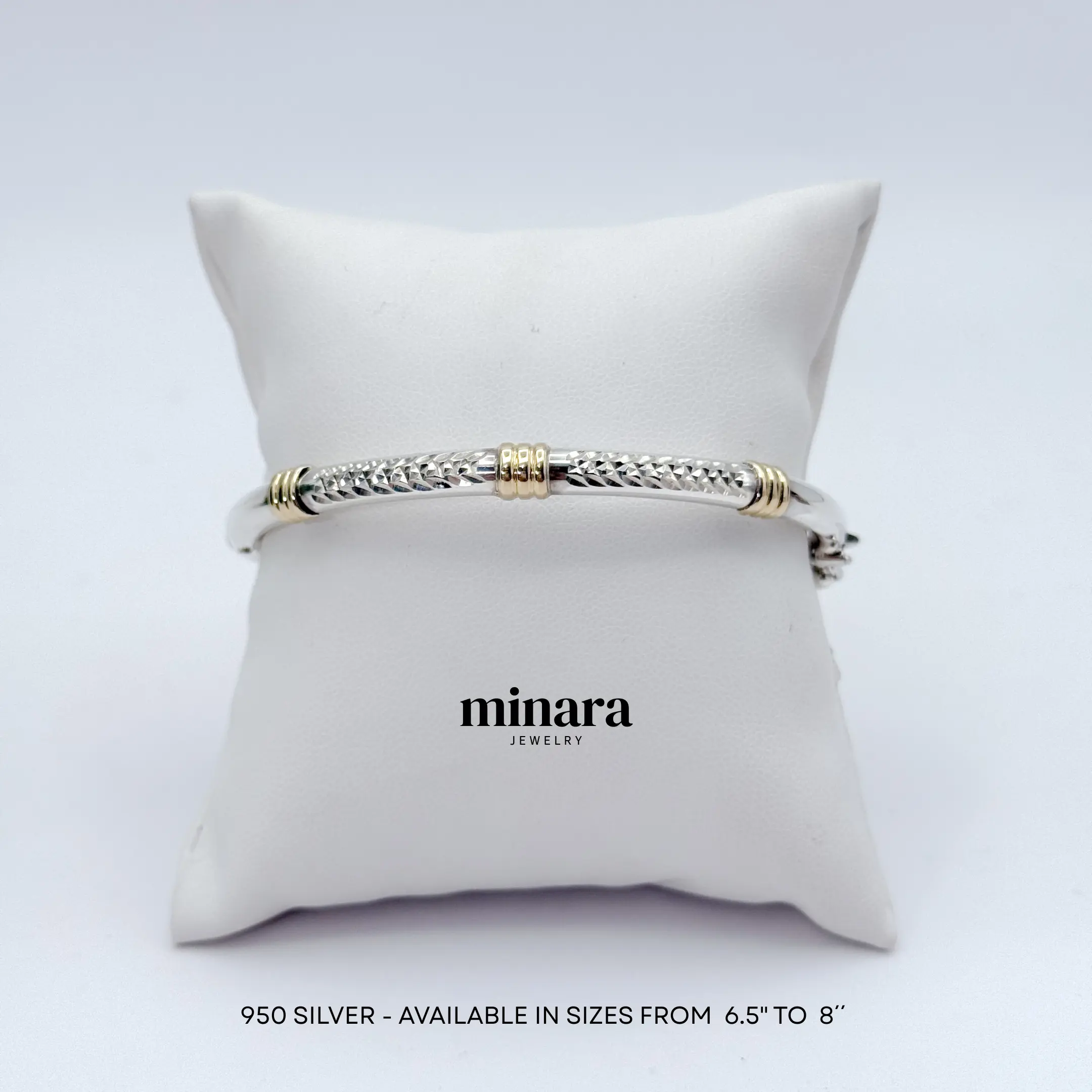 950 Silver Bracelet Donas Adiamantadas With Gold Accents for Casual & Formal Wear