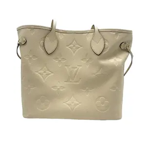 Pre-owned Louis Vuitton Neverfull MM Monogram Empreinte Cream Tote Shoulder Bag