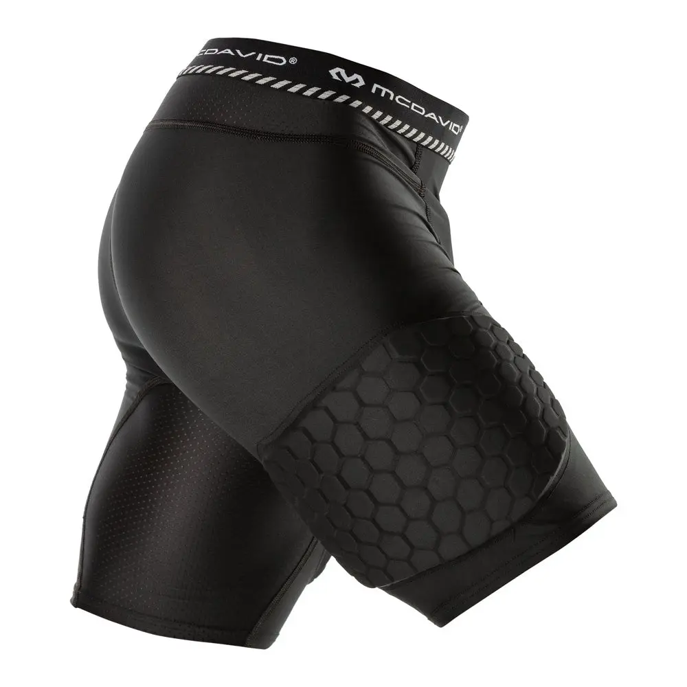 MCDAVID HEX Padded Compression Short for Adults - Moisture-Wicking Protective Gear with Compression Support for Basketball, Compression Support Protective Gear, Cooling Compression Protective Gear