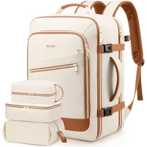 UKEIN 40L Colorblock Carry-On Travel Backpack – Airline Approved, Waterproof Weekender Bag with 3 Packing Cubes, TSA Lock, Fits 17” Laptop, Perfect Valentine’s Day Gift