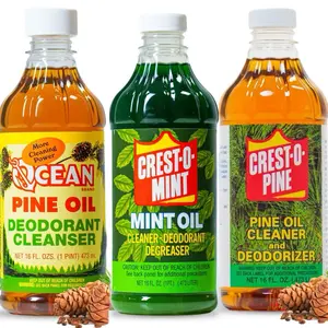 Value Pack Ocean Brand Pure Pine, Crest o Pine Oil, Crest O Mint Wintergreen Multipurpose Cleaner for Home - Kitchen, Floor, Bathroom & Surface Cleaning - 16 fl.oz. - Household Nature Outdoors