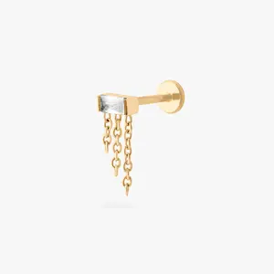 Studs Chain Baguette Flatback Stud