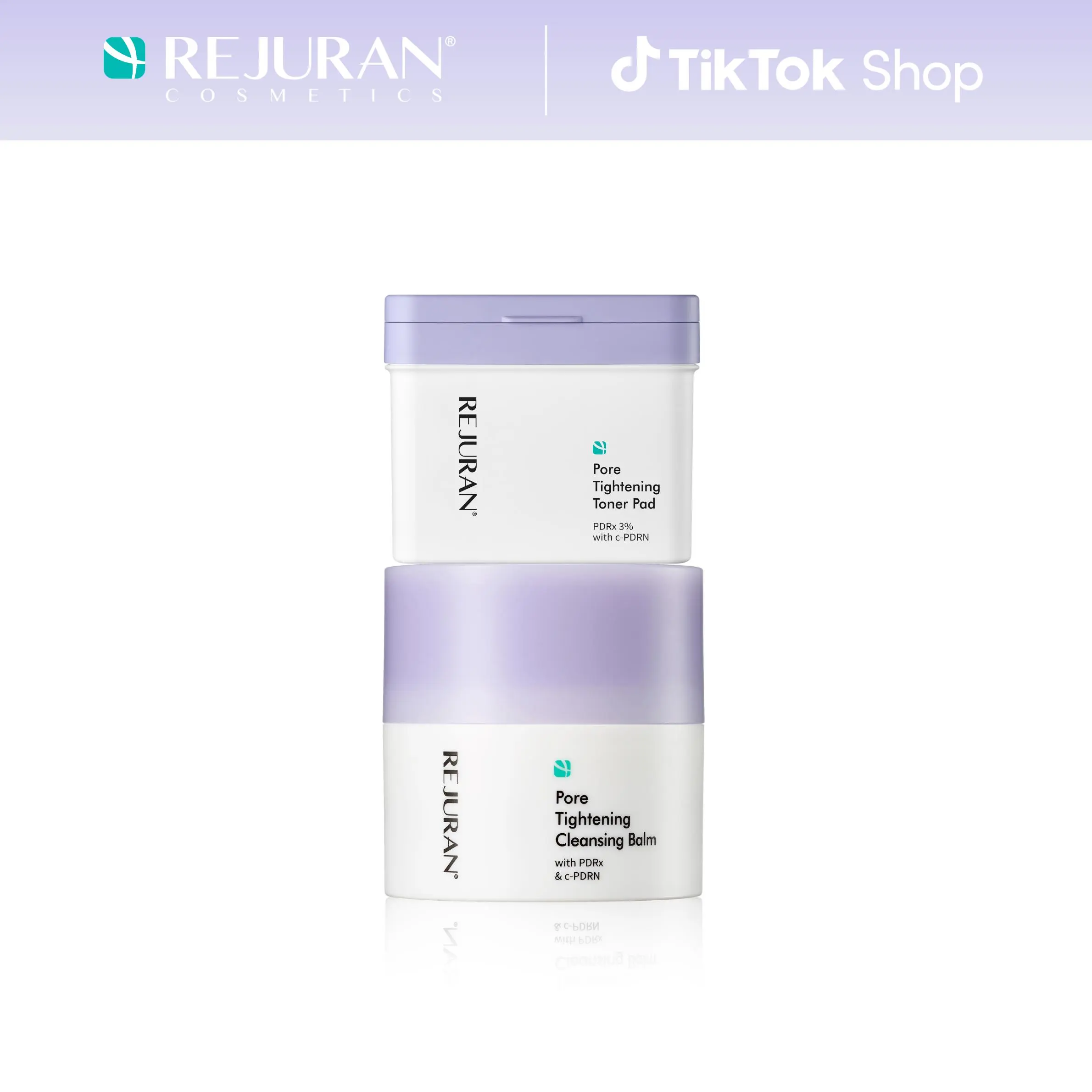 REJURAN Pore Tightening Cleansing Balm and Pore Tightening Toner Pad with PDRx & c-PDRN REJURAN Pore Tightening Cleansing Balm and Pore Tightening Toner Pad with PDRx & c-PDRN