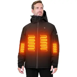 ANTARCTICA GEAR Heated Jacket, Ski Jacket Coat, With 12V/16000mAh Battery Pack, 5 Areas Heating Thicken Men/Women Winter Coat