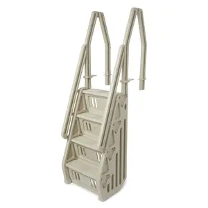 Vinyl Works Adjustable 24 Inch In-Pool Step Ladder for Above Ground Pools, Taupe Vinyl Works Adjustable 24 Inch In-Pool Step Ladder for Above Ground Pools, Taupe