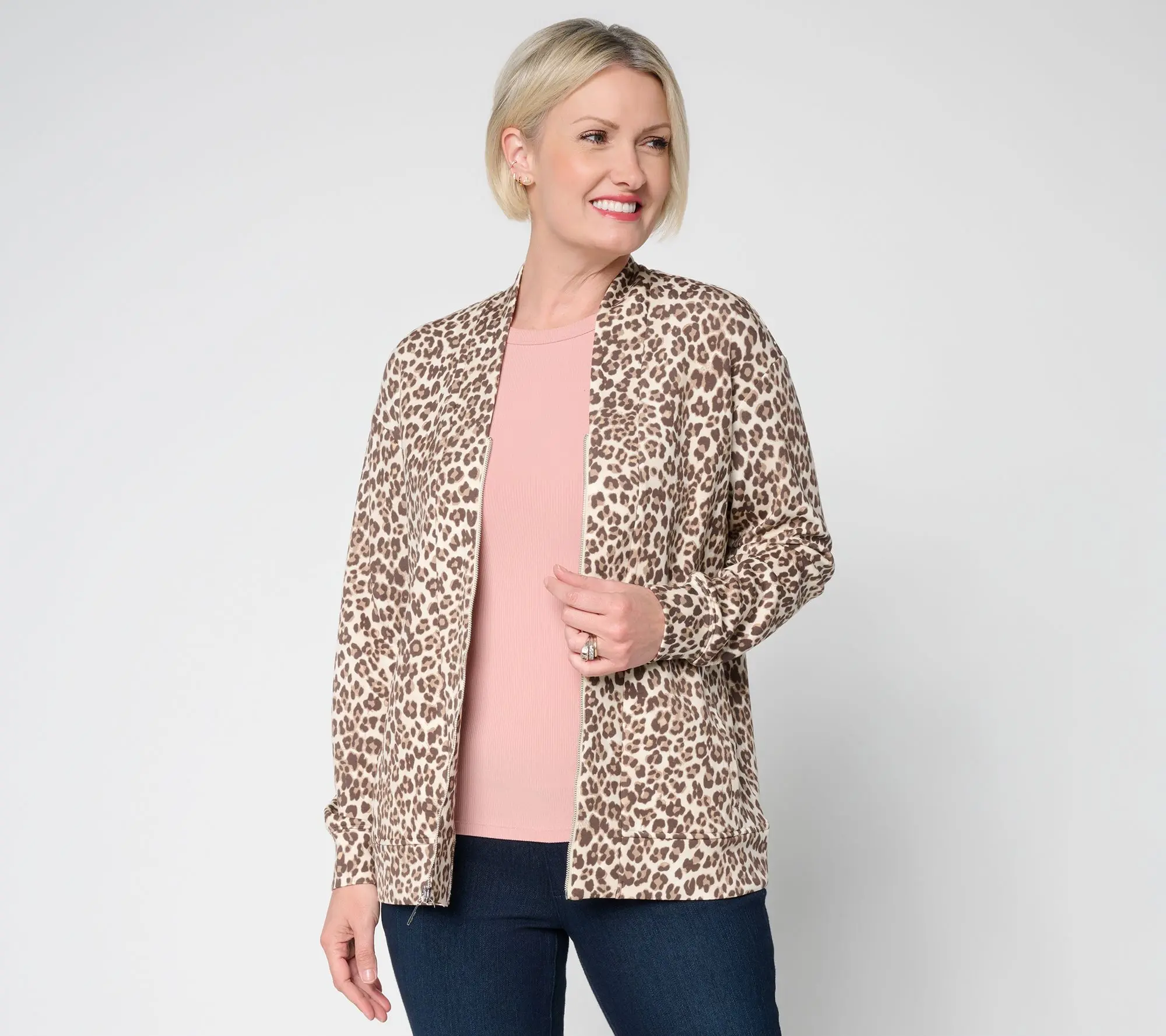 Belle by Kim Gravel ScubaLuxe Gold Zip Jacket