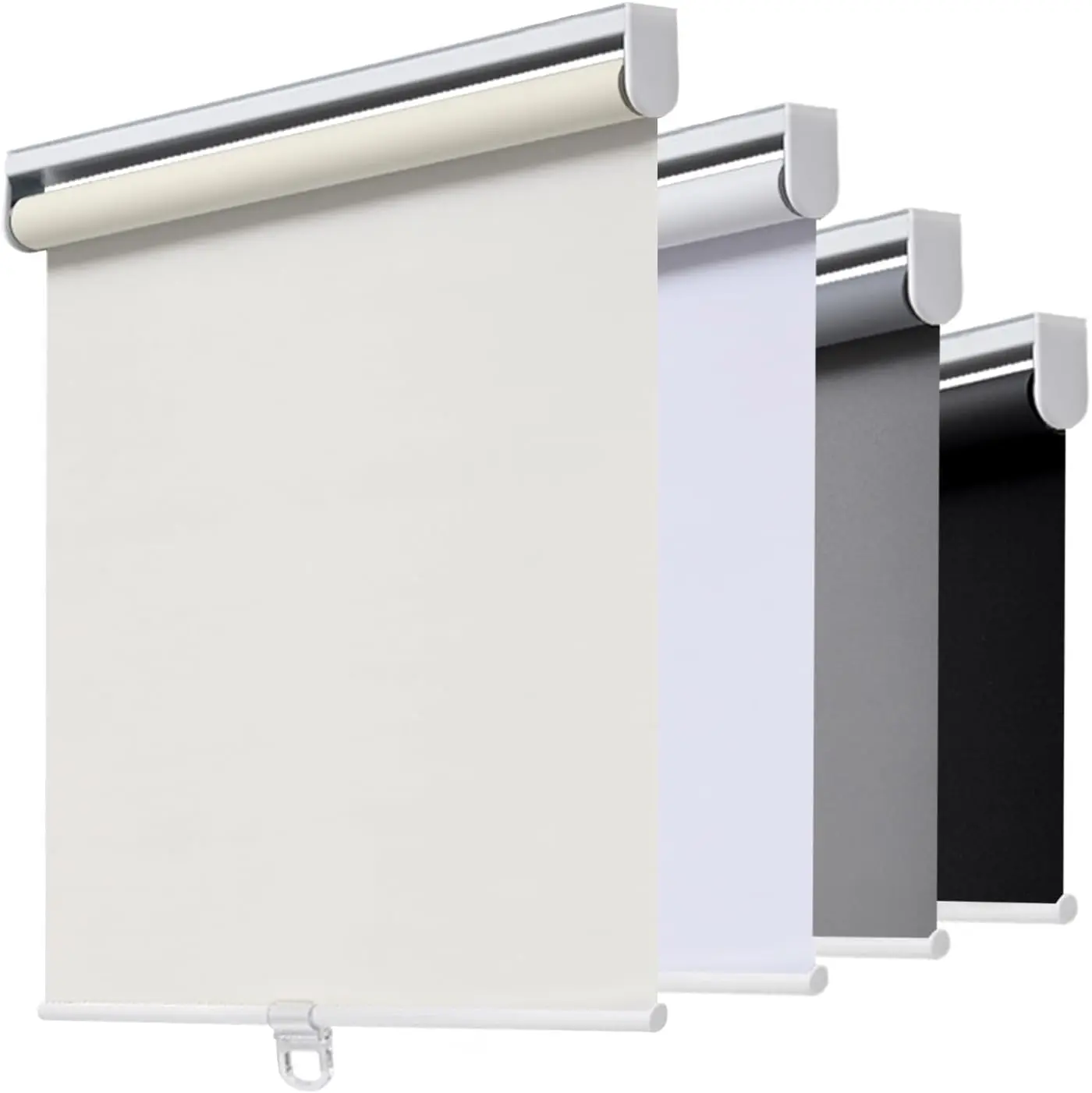 AOSKY Blackout Cordless Roller Shade for Indoor Windows, 23"W x 72"H, Ivory | Black Out Window Shade with Spring System, Thermal Insulated UV-blocking Fabric, Room Darkening Pull Down Blind for Home Door