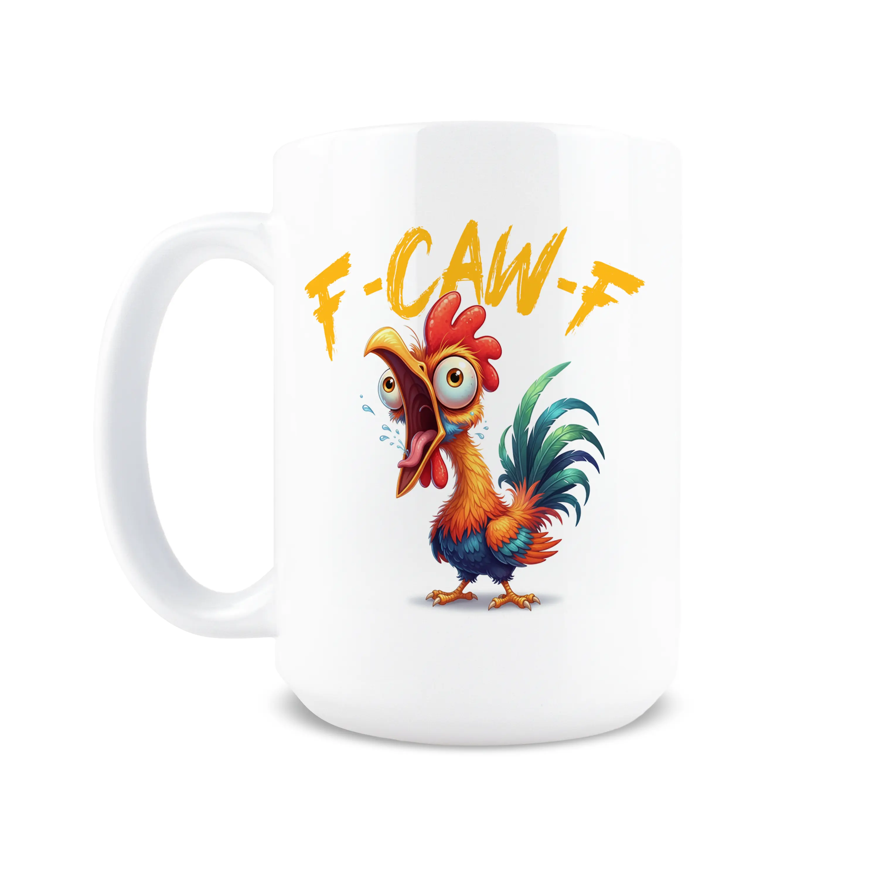 Funny Crow Coffee Mug - F-Caw-F Chicken Mug Gift - Hilarious Gift Idea