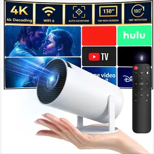 Portable Projector, 2.4/5G WiFi Smart Projector, 360 °   4K HD LED , BT 5.2, 200 Inch Screen,Built-in speaker, Home Video Projector,for Valentine’s Day Gift