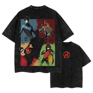 Robin Print Cotton T-shirt, Vintage Graphic Tee For Fans, Fashion Cotton, Full Colors, Full Sizes, For Men, For Women