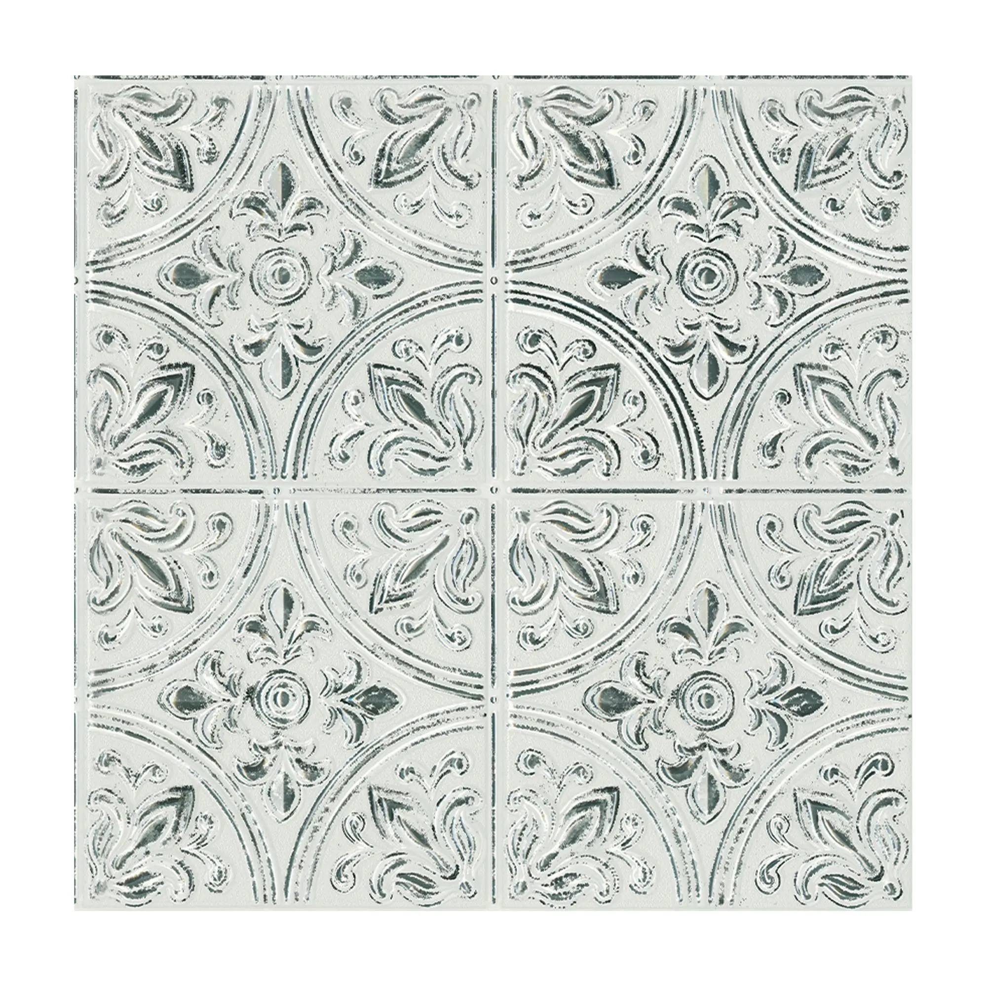 Chelsea Antique White Peel & Stick Tin Tiles Chelsea Antique White Peel & Stick Tin Tiles