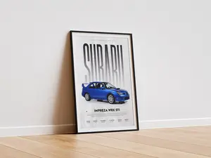Subaru Impreza WRX STI Poster | Hyper Car Poster | Super Car | Art Print | Poster | Home Decor | Wall Decor
