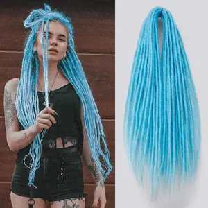 30 Inch Dreadlocks Extensions Dreads Locs Crochet Hair for Women 20 Strands Handmade Soft locs crochet hair braids Synthetic thin 0.6cm Hippie Double Ended Dreadlocks(30,Ocean Breeze)