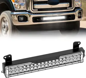 Nilight Front Lower Hidden Bumper Mounting Brackets for 20-22inch Straight LED Light Bar Compatible with 2011-2016 Ford F250 F350 F450