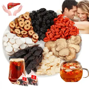 Formula Ginseng Five Treasure Tea Kidney Tea - Traditional Chinese Health Tea, Organic Kidney Detox & Cleanse for Men Women, Ginseng Red Date Mulberry Herbal Formula