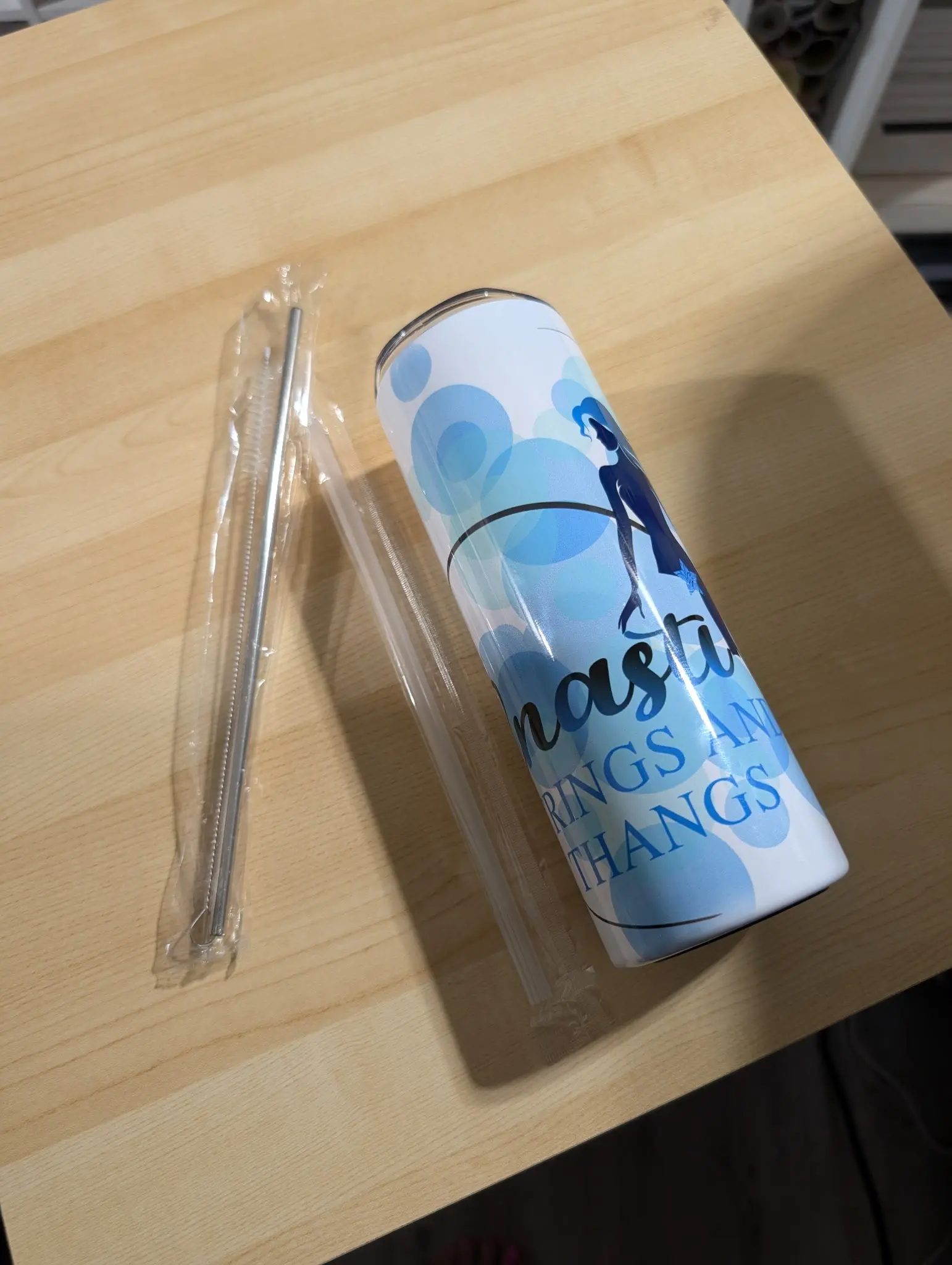 Cnasti Strings & Thangs Branded Tumbler with Straw | 20oz Skinny Insulated Cup