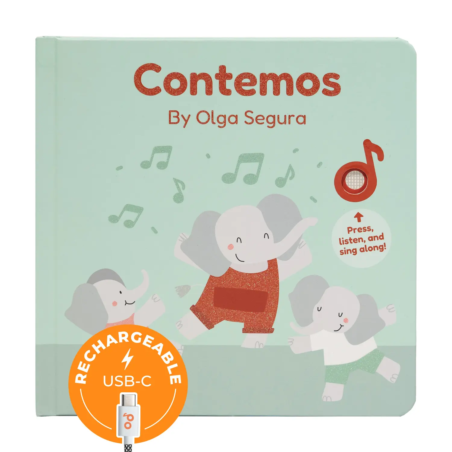 Cali's Books Contemos: A Spanish-Language Book for Kids Learning to Count with Dancing Elephants by Olga Segura - Rechargeable USB-C, 2024 Edition