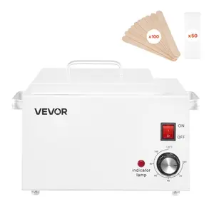 VEVOR Single Wax Warmer, 3000ML 300W Professional Wax Warmer for Hair Removal, 32 to 248 Adjustable Electric Waxing Heater Pot with 100PCS Sticks 50PCS Papers for Home Use, Beauty Salon, Spa