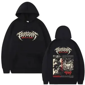 Anime Merch Berserk Hoodie 3D Japanese Cosplay Sweatshirts Pullover Hooded Sweater for Adult Men Women Anime graphic lover t-shirt graphic tees Gift For Anime Fan, Anime Lover graphic Tees Top Streetwear Summer graphic tees Casual