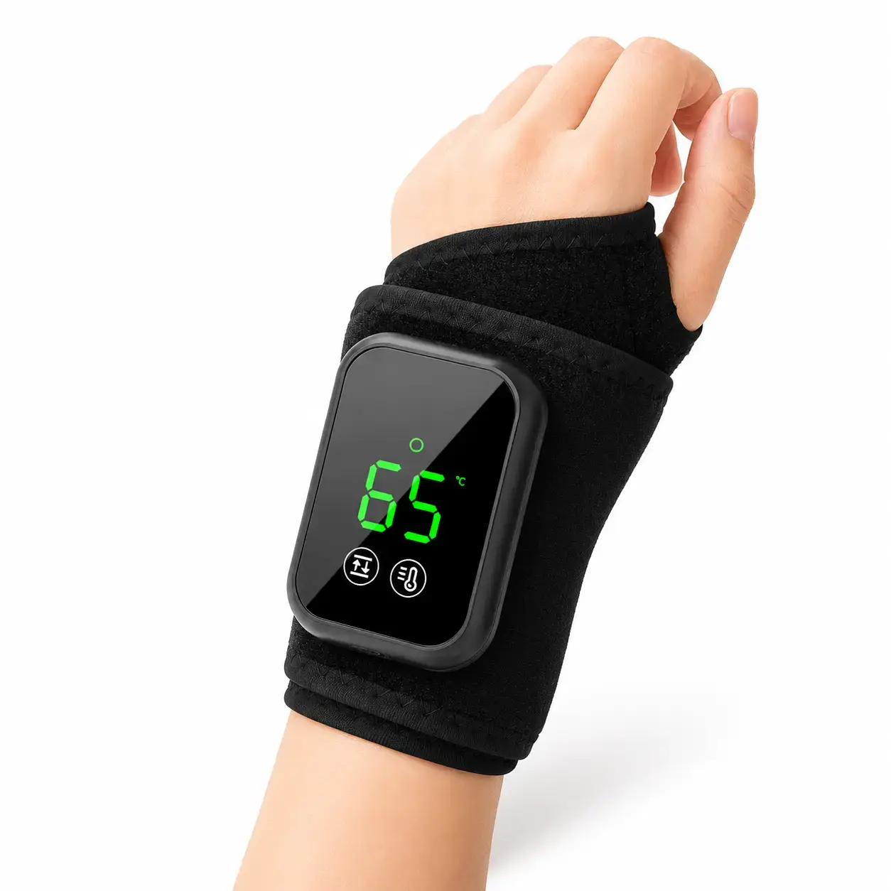 Heating and vibrating hand massager,Relaxation aid,3 types of vibration and 5 levels of hot compress massage wristband, wrist protection,Universal Fit for Left & Right Wrist, Summer Vibe,gift adjustable strength